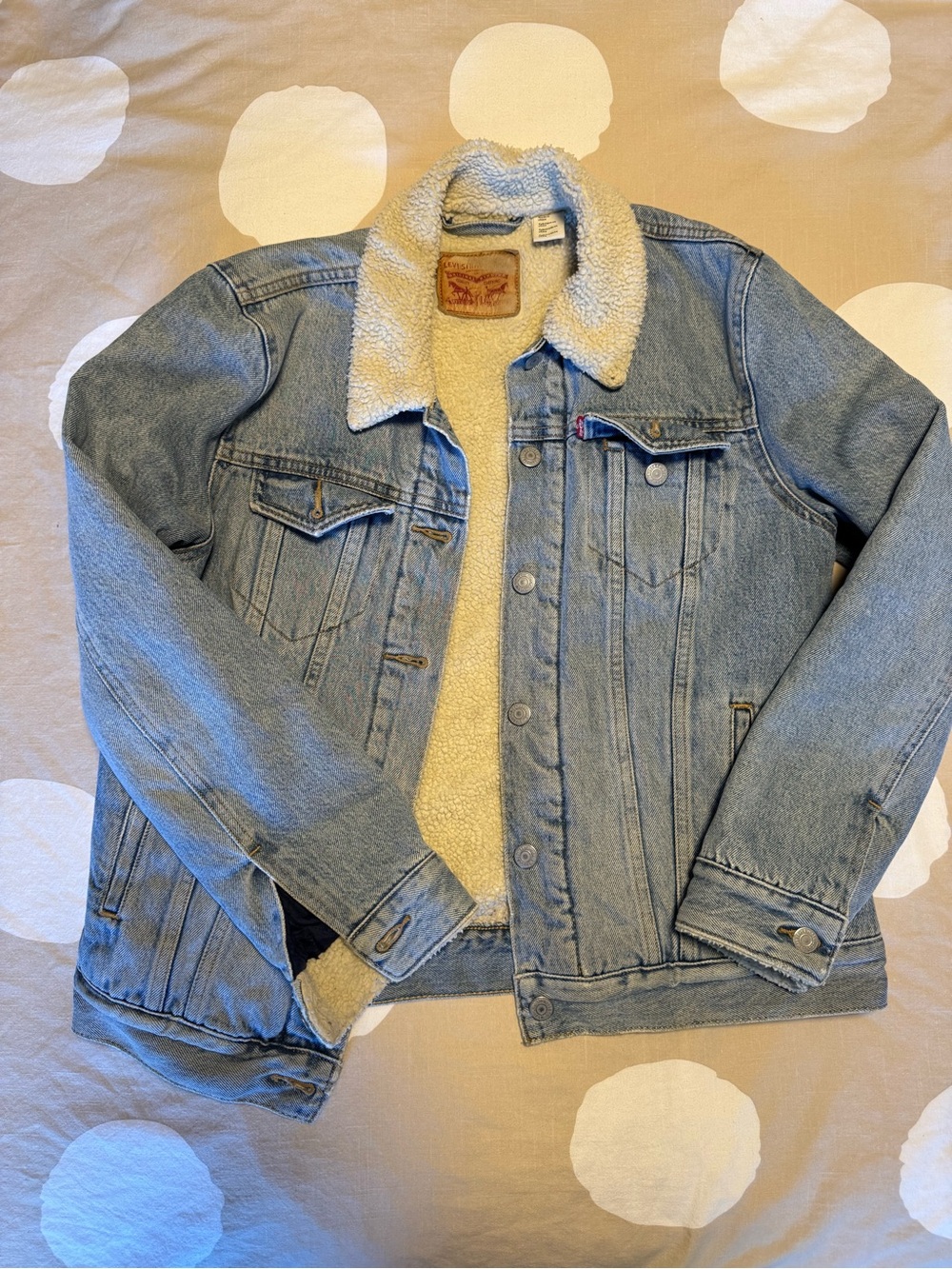 Levi's Light Blue Denim Sherpa-Lined Jean Jacket